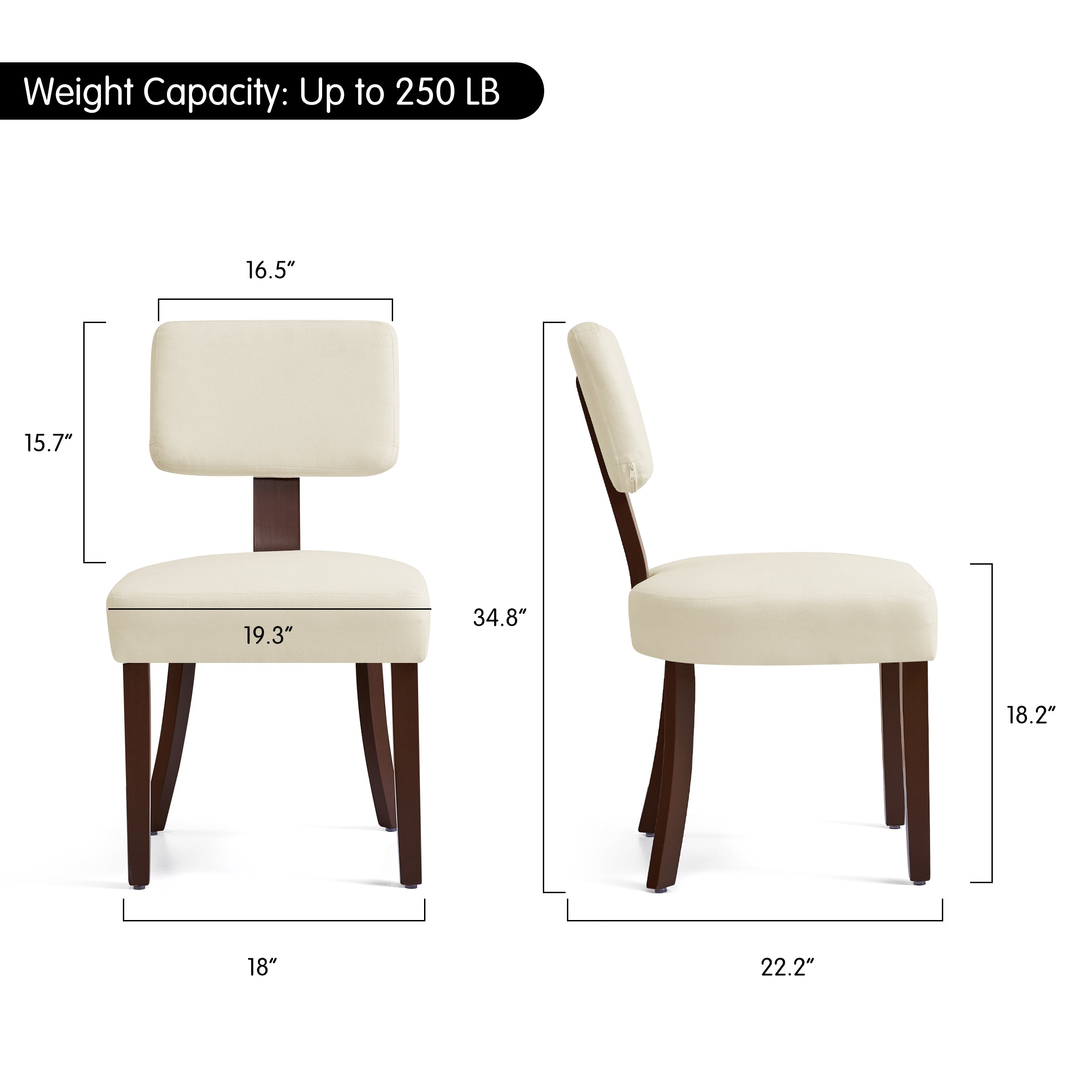 Subrtex Dining Chairs Set of 2, Mid Century Modern Dining Chairs,  Kitchen & Dining Room Chairs
