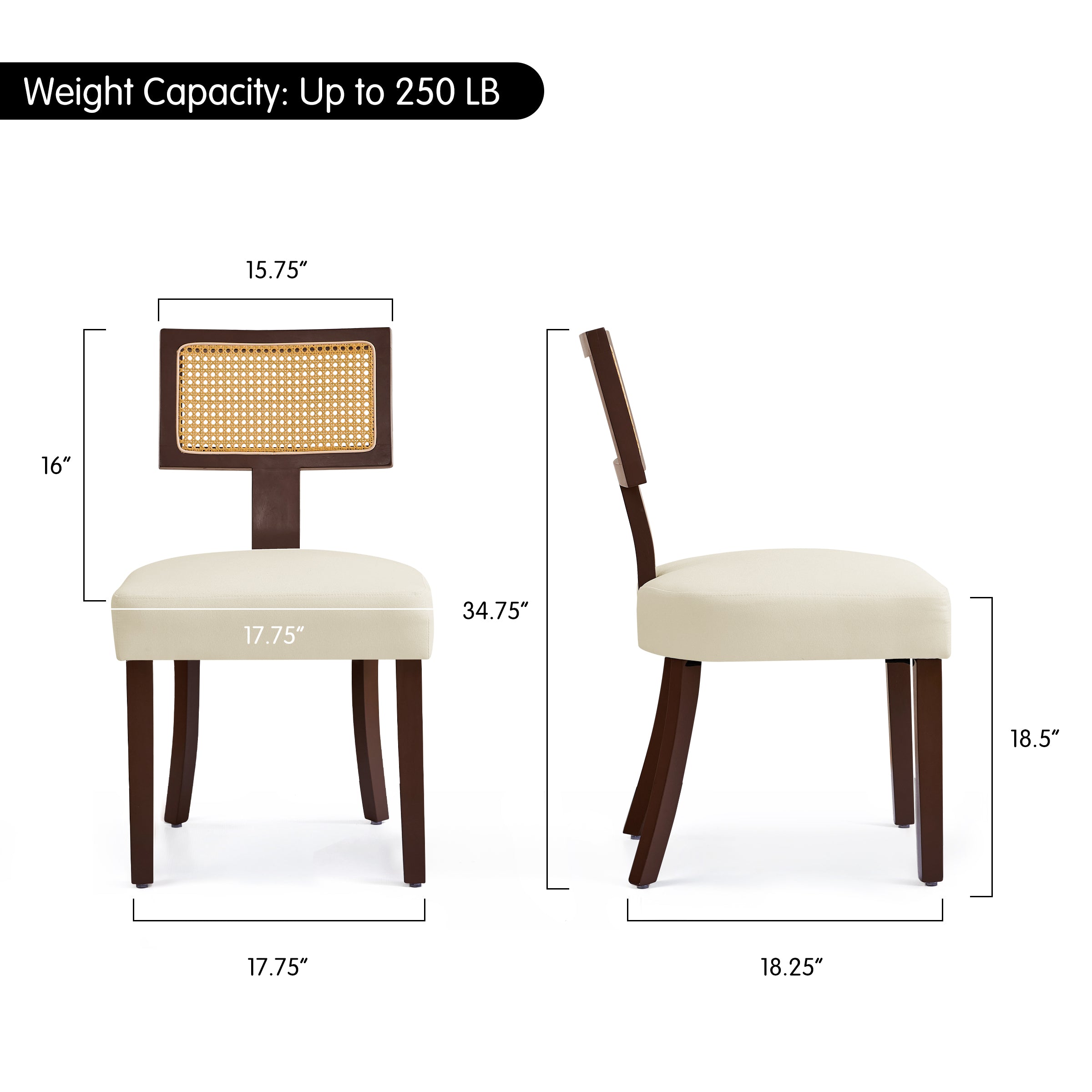 Subrtex Dining Chairs Set of 2, Mid Century Modern Dining Chairs,  Kitchen & Dining Room Chairs