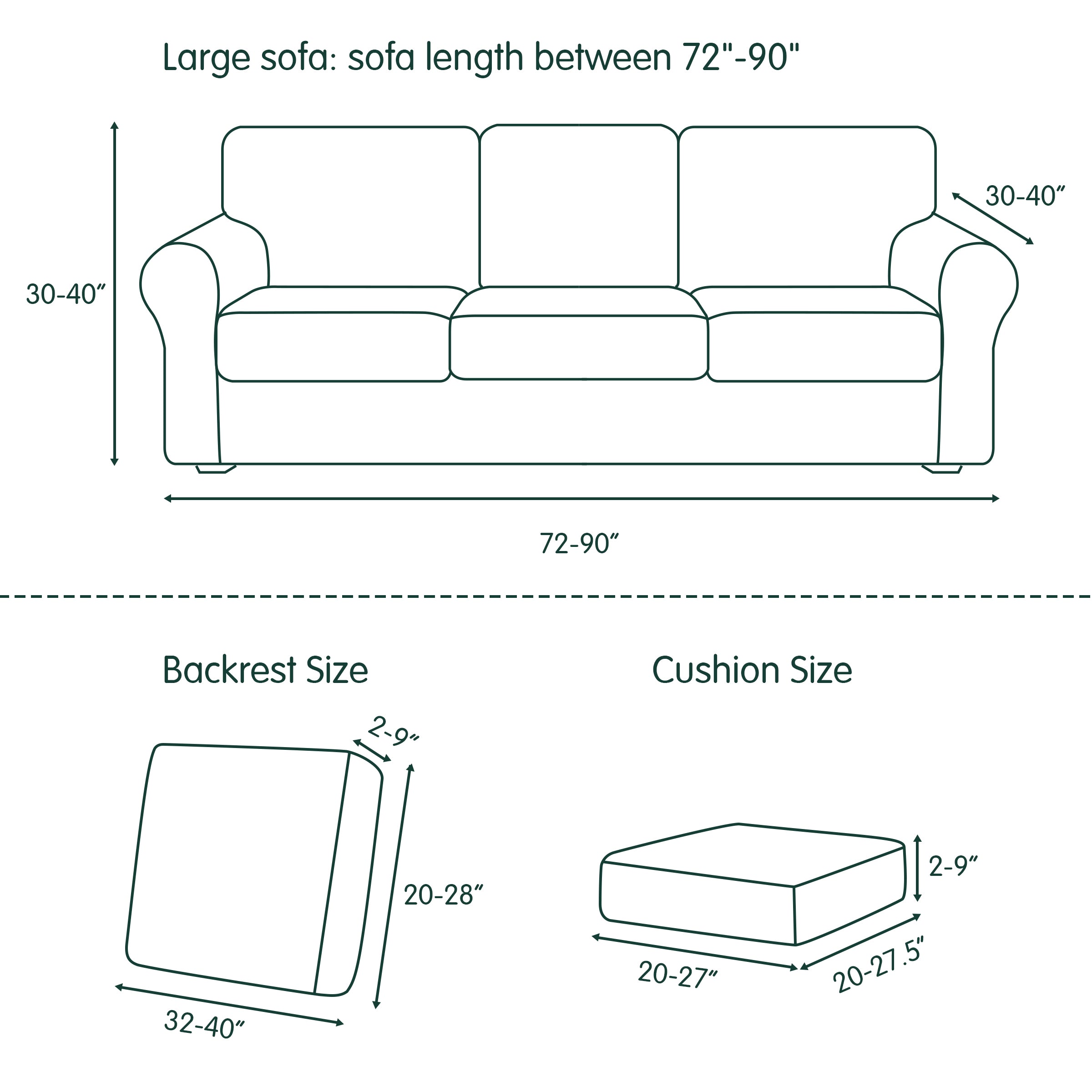 Lunar Multi-PCS Stretch Sofa Slipcover Sets with Backrest Cushion Cover and Seat Cushion Cover