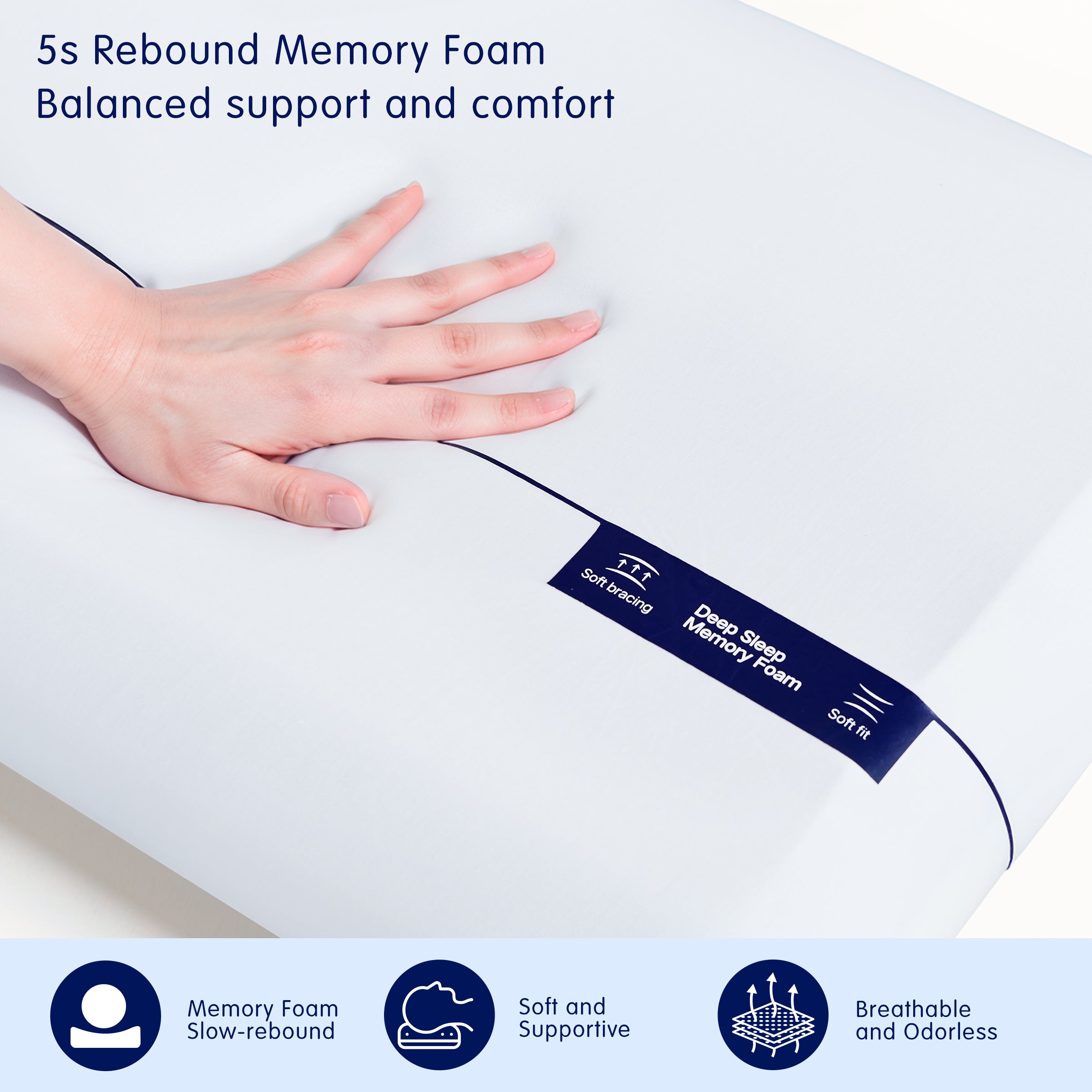 Subrtex Memory Foam Sleeping Pillow, Breathable & Supportive for All Sleepers
