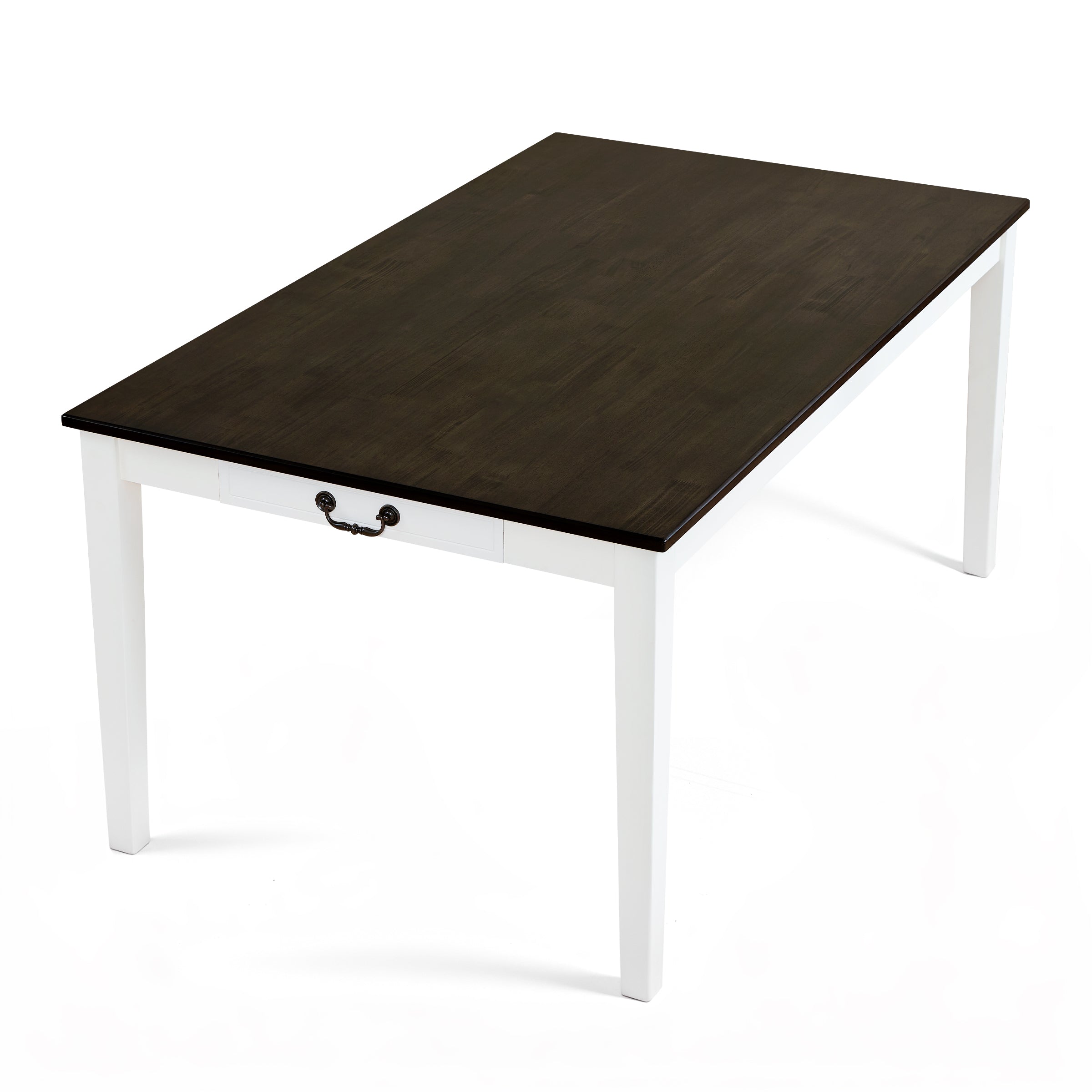 Subrtex Solid Wood Dining Table With Drawer, Seat for  4-6 People