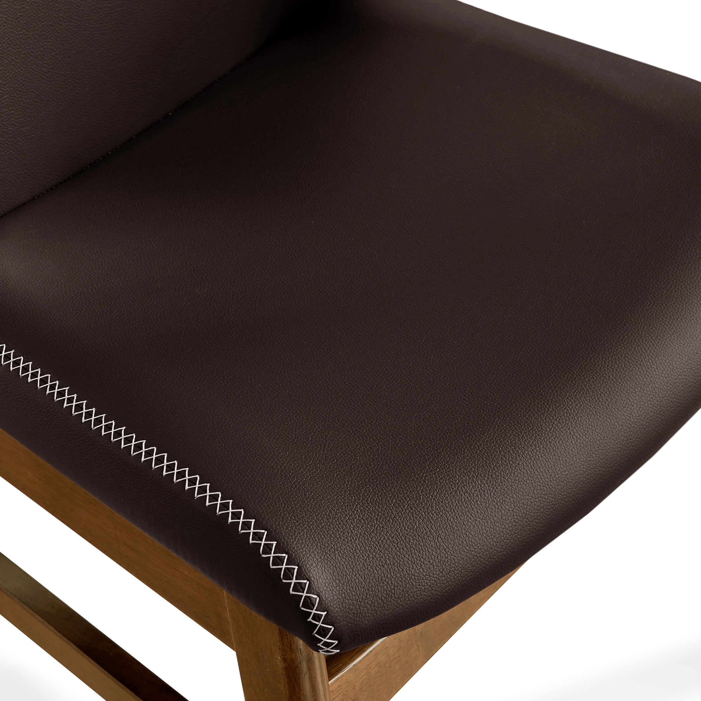 Subrtex Leather  Waterproof Modern Dining Chairs(Set of 2)