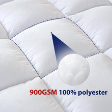 Load image into Gallery viewer, Pillow-Top Mattress Pad Mattress Protector
