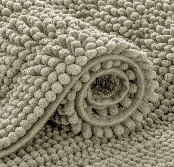 Chenille Extra Soft Striped Plush Bathroom Rugs (Add 2pcs to cart, Get one of them 50%off)
