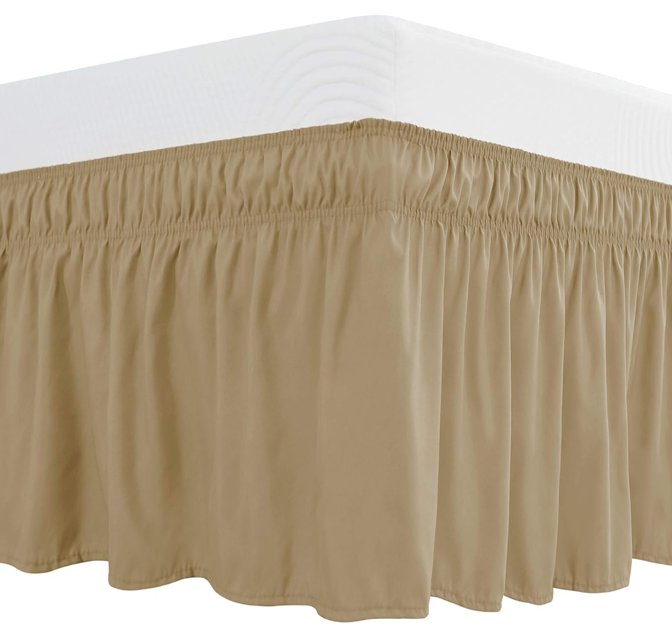 Subtex Easy Fit Bed Skirt: Microfiber, 16" Drop, Wrinkle & Fade Resistant