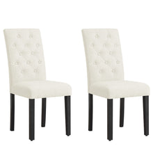 Load image into Gallery viewer, 2pk Elegant Linen Padded Parsons Dining Chairs
