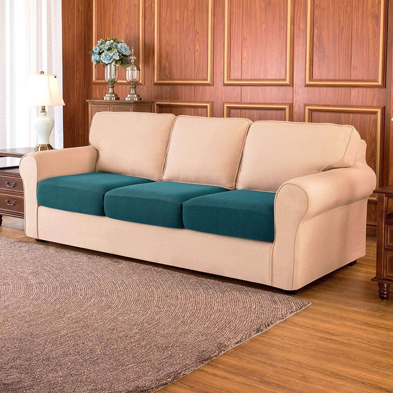 Sofa Cushion / Blue Plaid