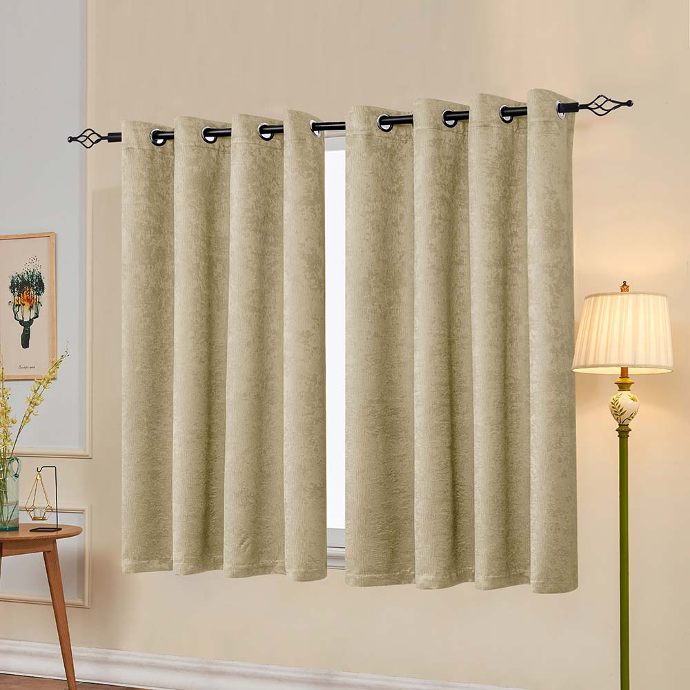 Emboss Thermal Grommet Curtain Panel（2 PANELS SET）