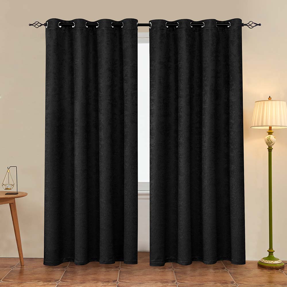 Emboss Thermal Grommet Curtain Panel（2 PANELS SET）