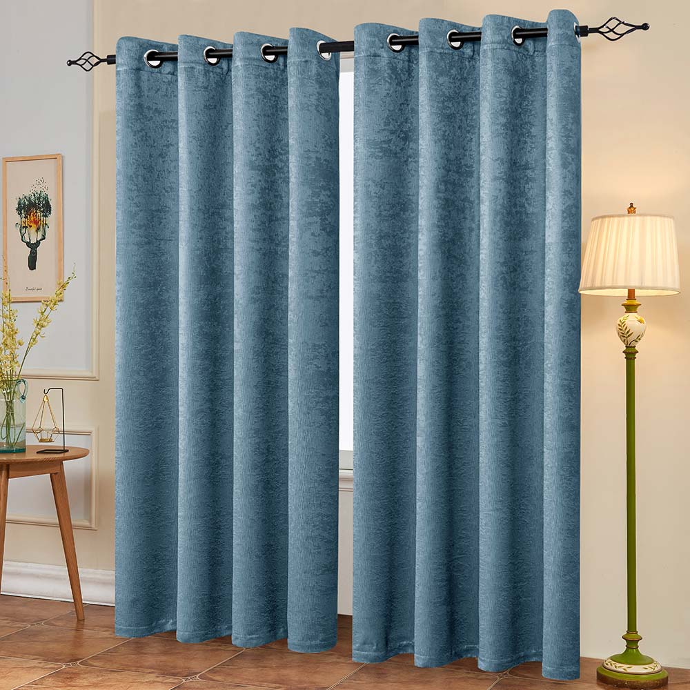 Emboss Thermal Grommet Curtain Panel（2 PANELS SET）