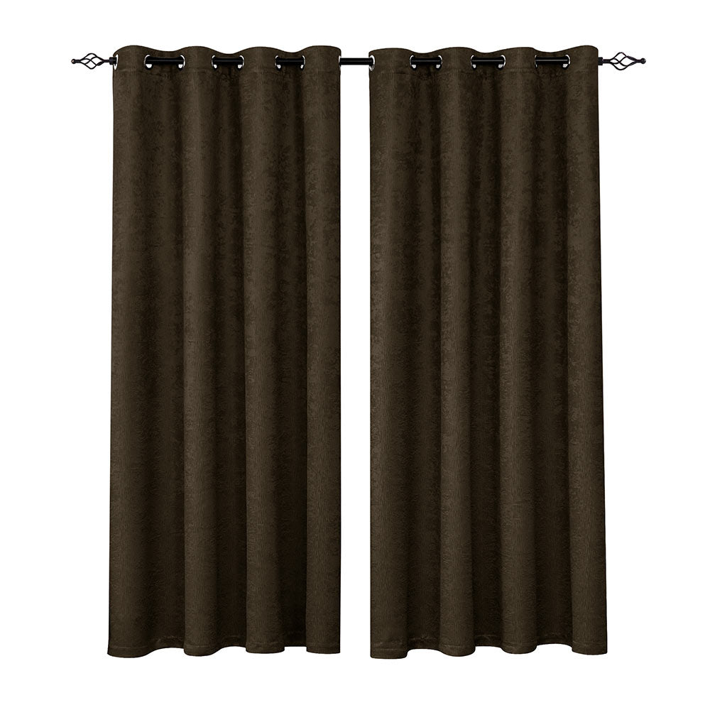 Emboss Thermal Grommet Curtain Panel（2 PANELS SET）