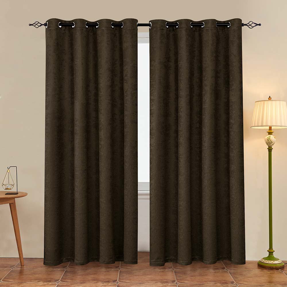 Emboss Thermal Grommet Curtain Panel（2 PANELS SET）
