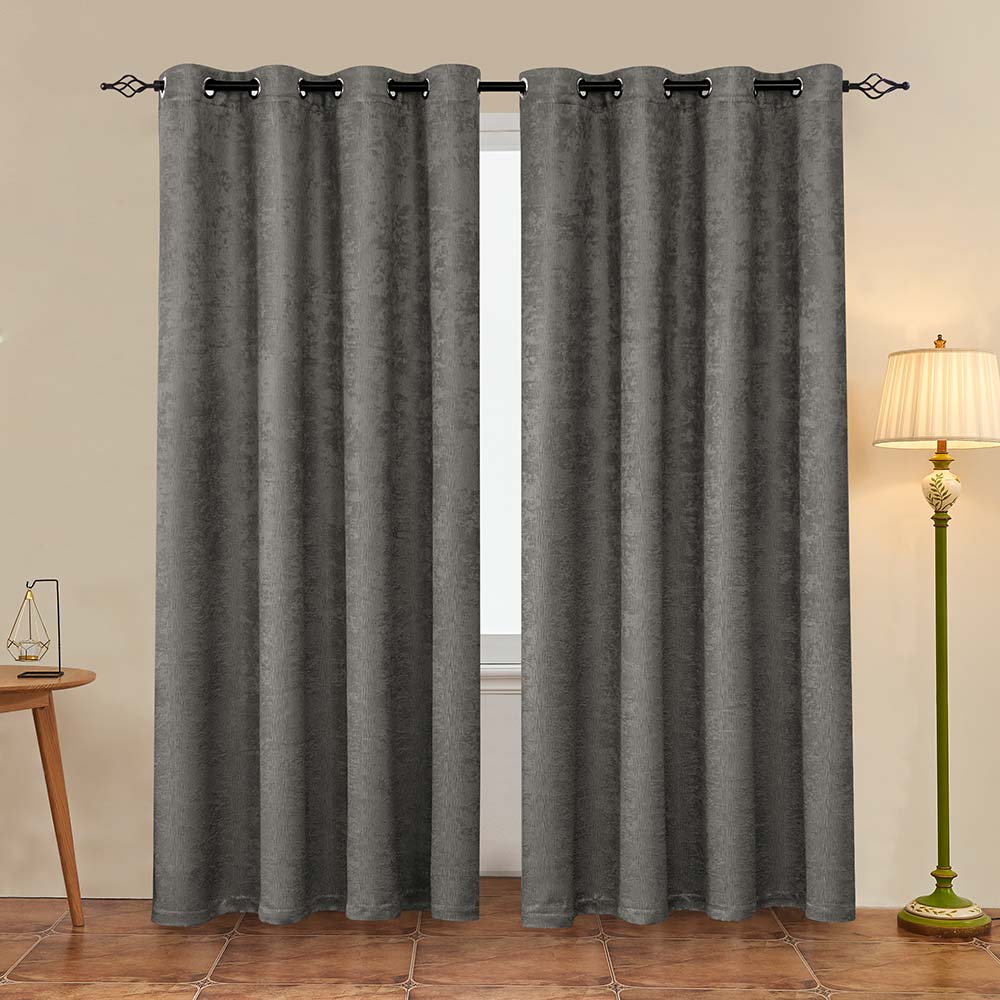 Emboss Thermal Grommet Curtain Panel（2 PANELS SET）