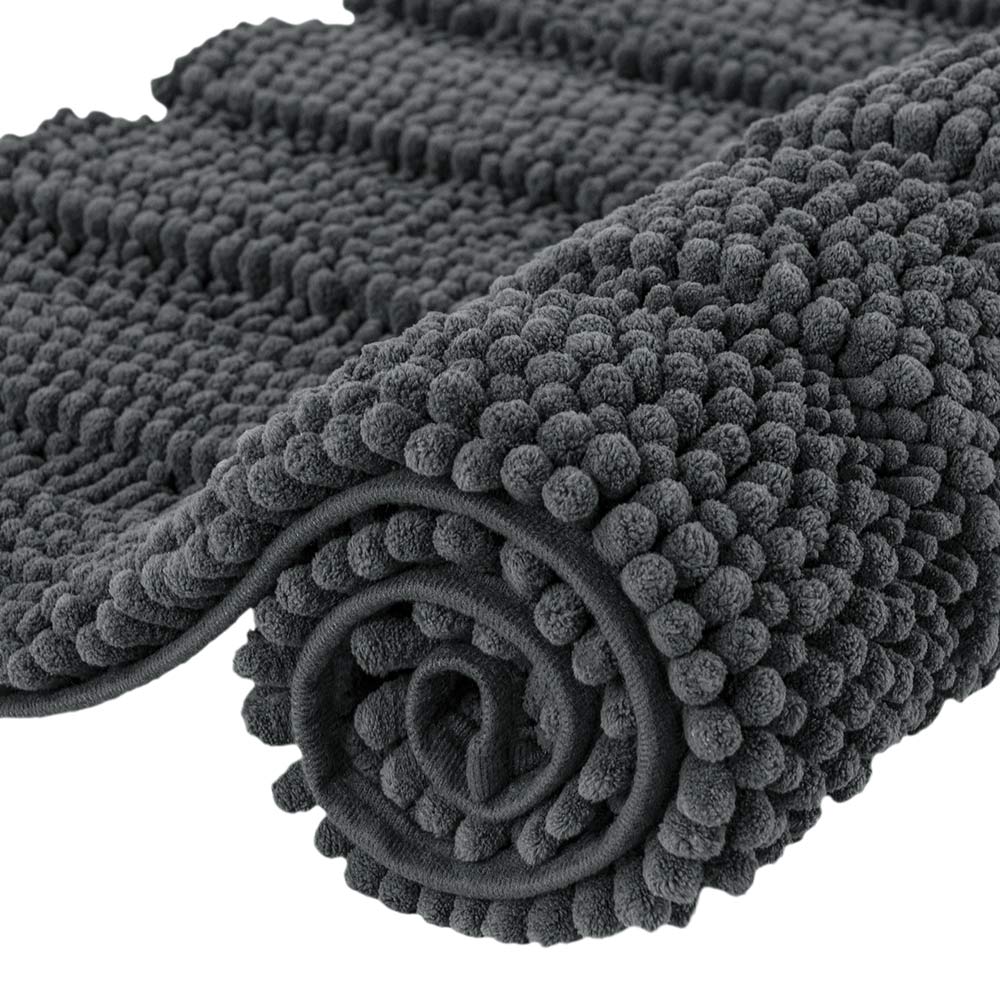 Chenille Extra Soft Striped Plush Bathroom Rugs (Add 2pcs to cart, Get one of them 50%off)