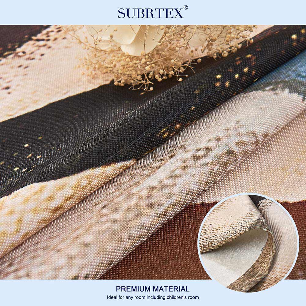 Subrtex Printed Thermal Insulated Curtain, 2 Panel Set