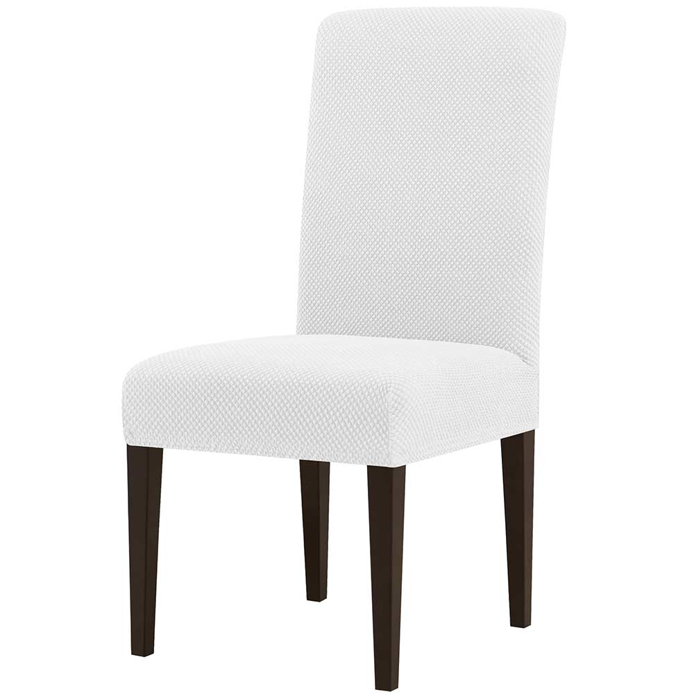 Marcos Raised Dots Dining Chair Slipcovers 2 Off white Raised Dots