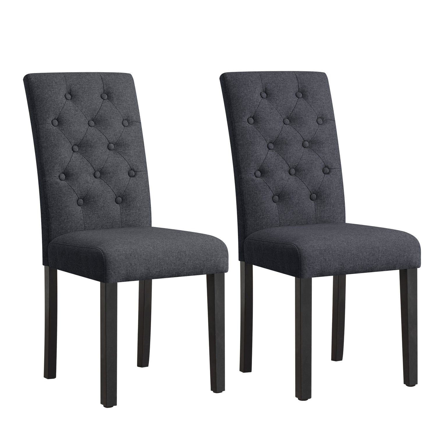 2pk Elegant Linen Padded Parsons Dining Chairs